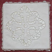 Embroidered White Chalice Pall